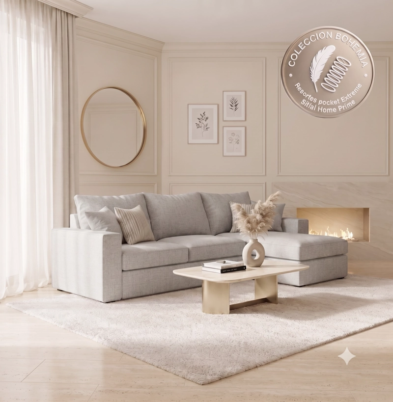 JUEGO DE LIVING 311 BOHEMIA EXTREME GRIS CLARO - 2