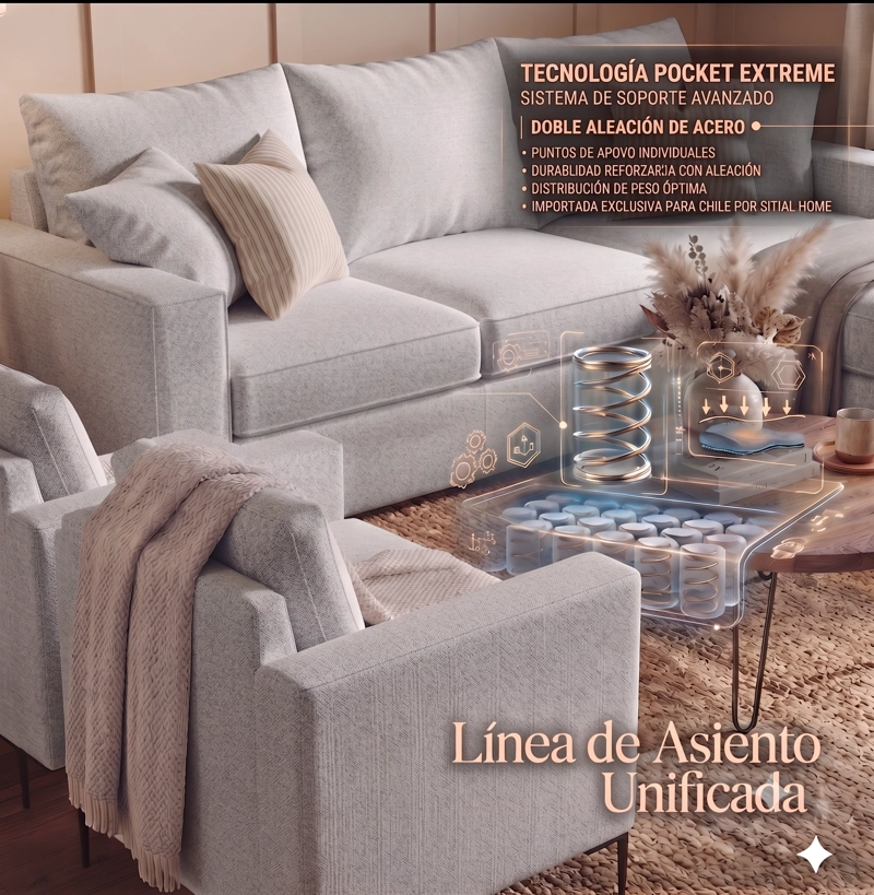 JUEGO DE LIVING 311 BOHEMIA EXTREME GRIS CLARO - 4