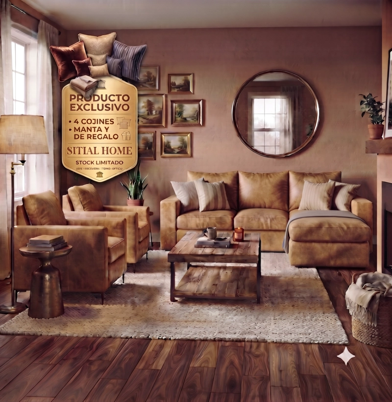 LIVING 311 TAYLOR BEIGE SECCIONAL MAS DOS POLTRONAS PRODUCTO CON ASIENTOS DE RESORTES - 1