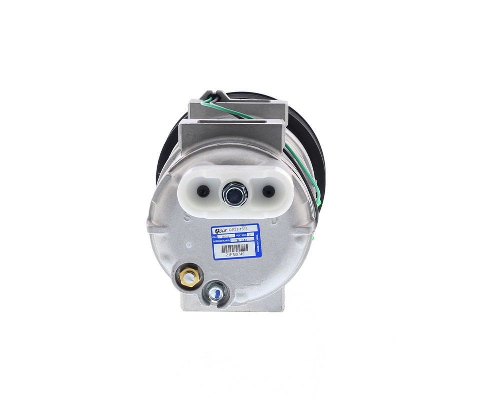 COMPRESOR DE A/C QUE TM21 8PK 24V 141MM SALIDA HORIZONTAL - 2