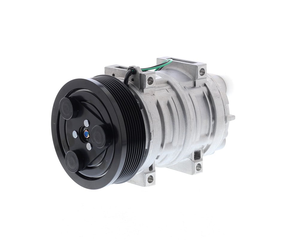 COMPRESOR DE A/C QUE TM21 8PK 24V 141MM SALIDA HORIZONTAL - 4