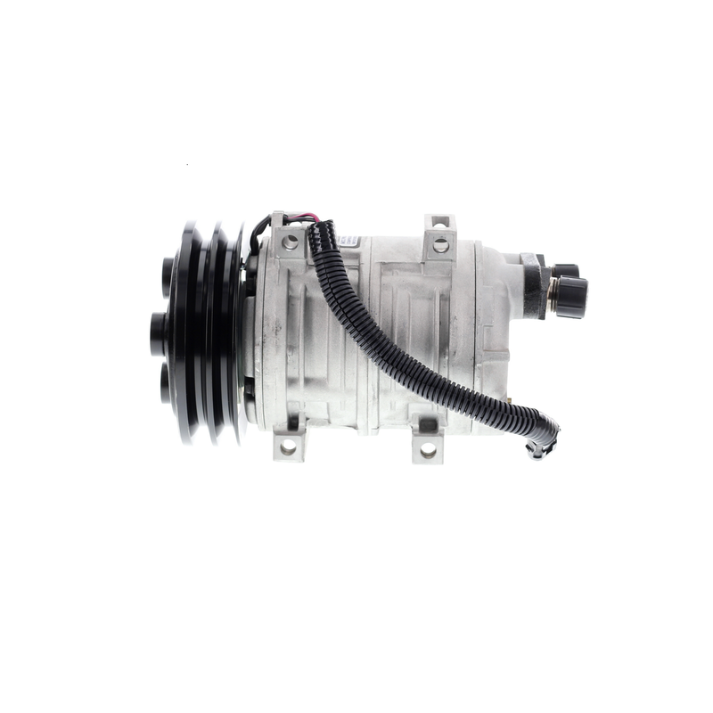 COMPRESOR DE A/C QUE TM21 2A 12V 145MM SALIDA HORIZONTAL - 1