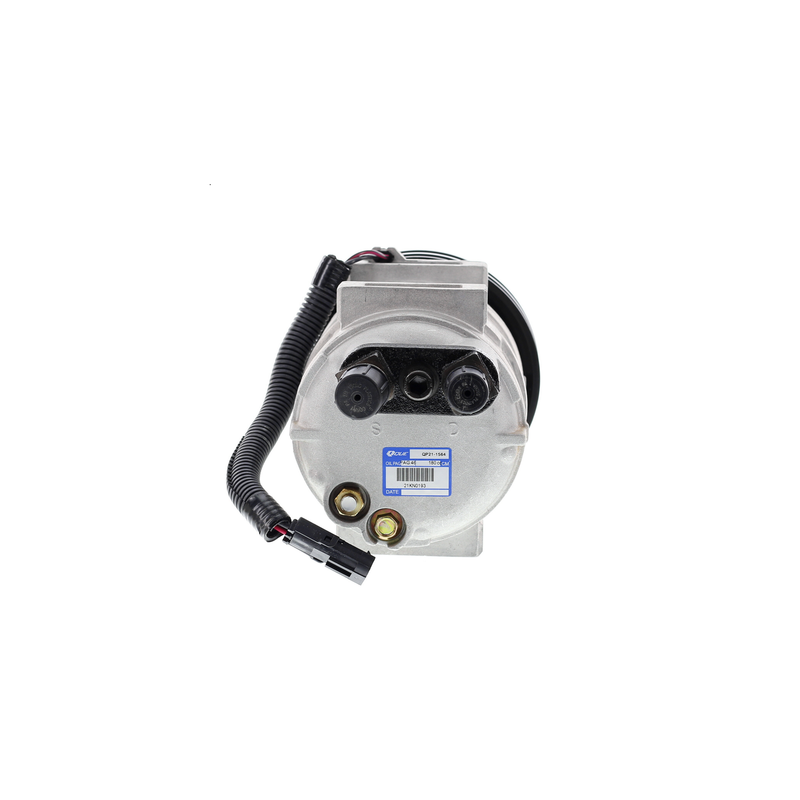 COMPRESOR DE A/C QUE TM21 2A 12V 145MM SALIDA HORIZONTAL - 2