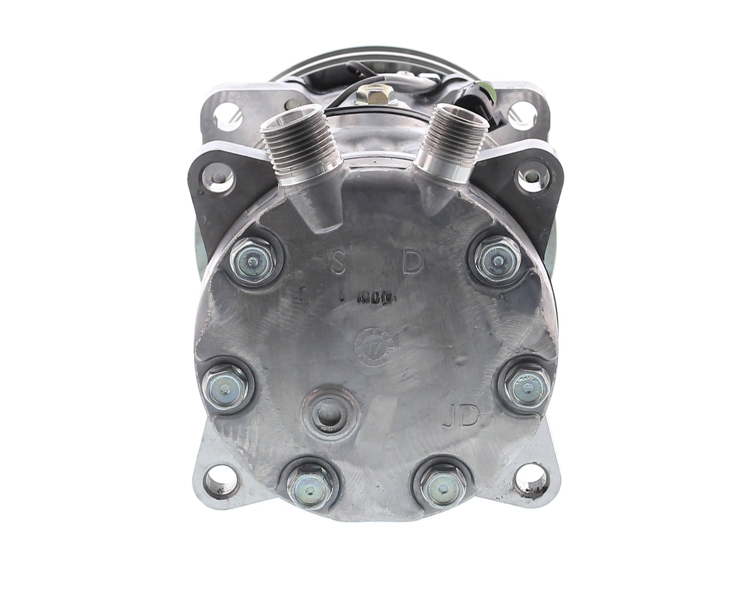 COMPRESOR AMERICAN AIR SD7H15 2A 12V 132MM MONTAJE OREJAS TAPA JD 8024 4664 SANDEN - 2