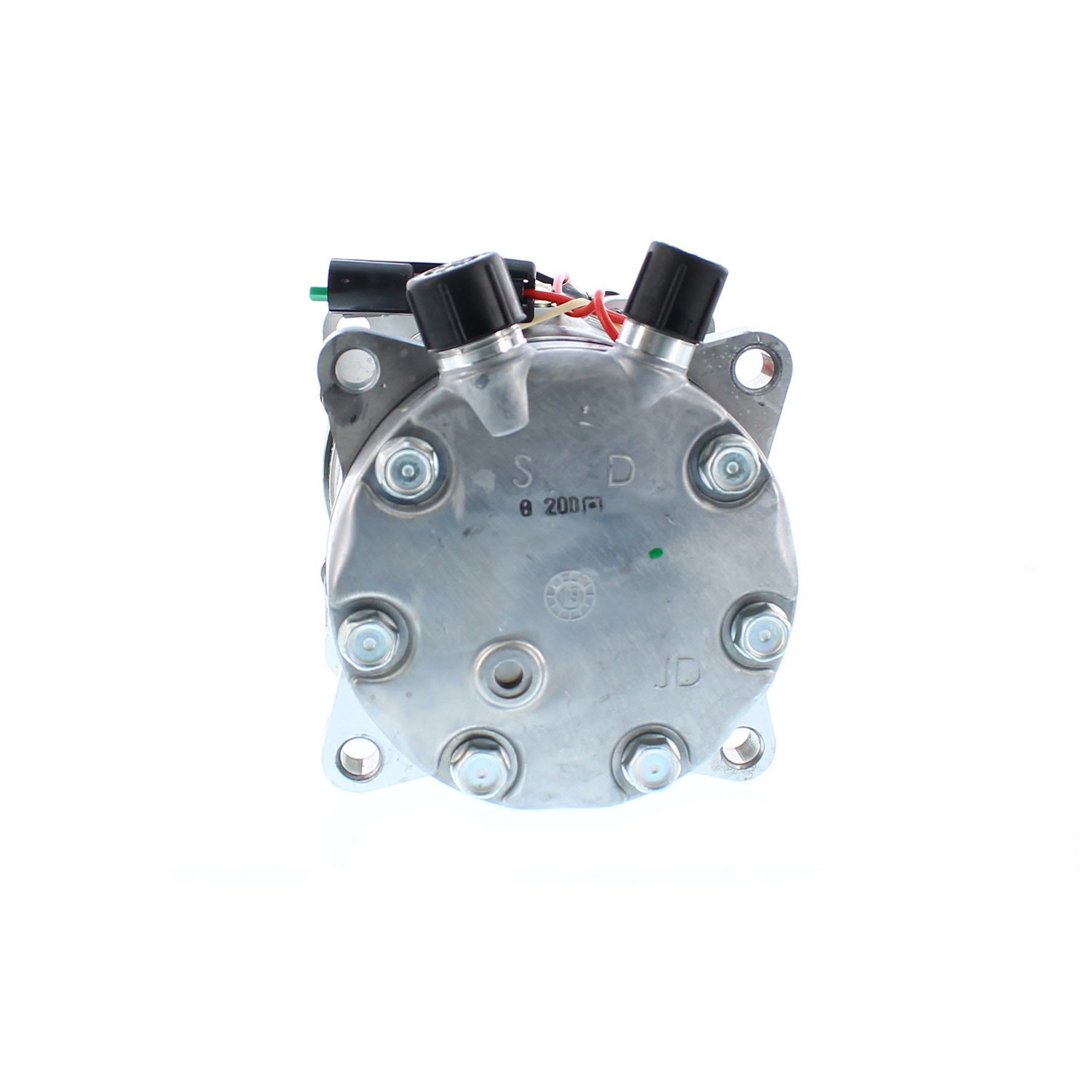 COMPRESOR DE AC AMERICAN AIR SD7H15 2A 24V 125MM MONTAJE OREJAS TAPA JD 4652 SANDEN - 2