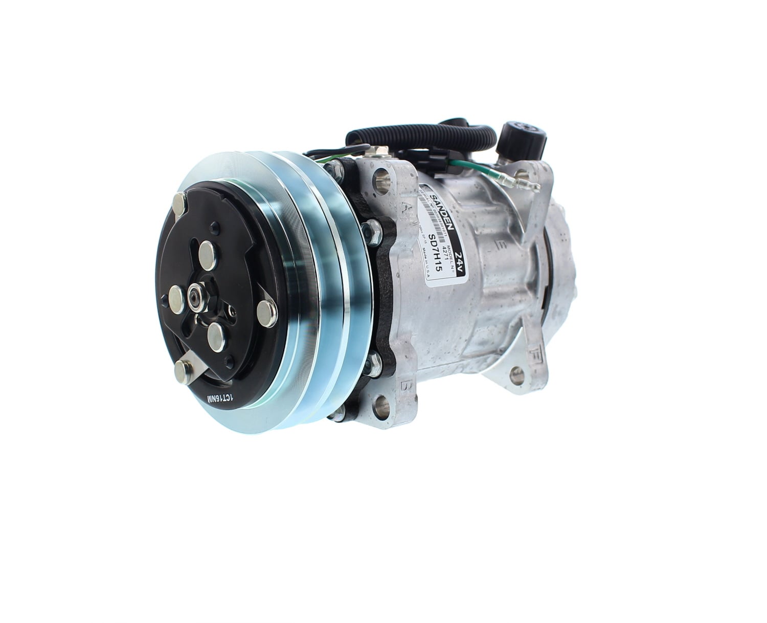 COMPRESOR DE AC AMERICAN AIR SD7H15 2A 24V 132MM TAPA JD 4271 SANDEN - 8