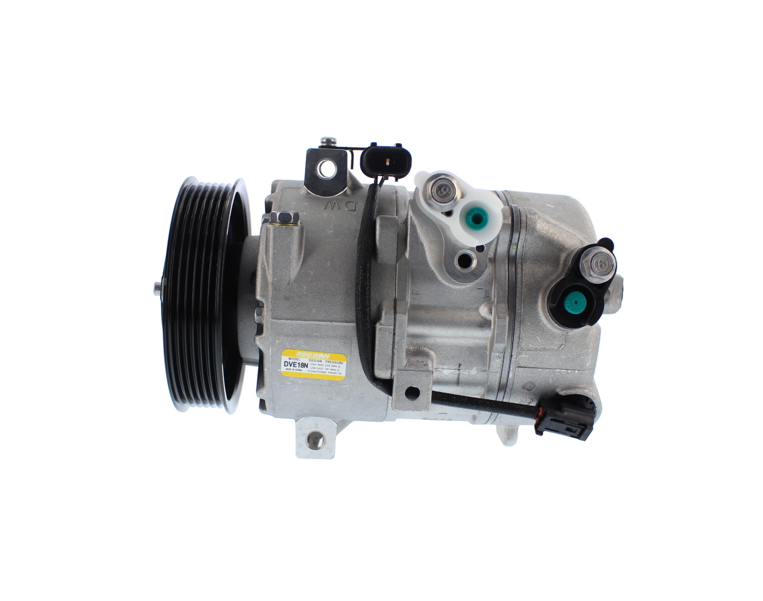 COMPRESOR DE AC AMERICAN AIR DVE18 6PK 119MM 12V SORENTO - 1