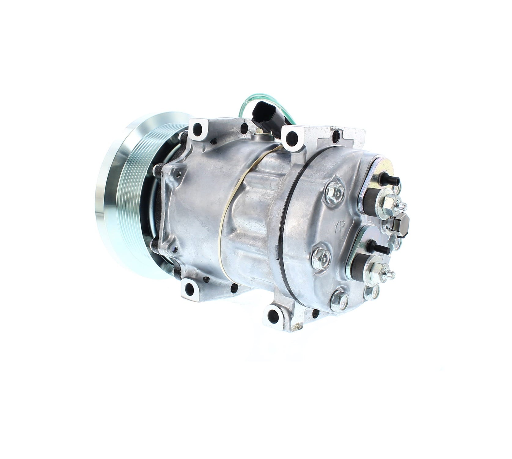 COMPRESOR DE AC AMERICAN AIR 7H15 8PK 24V 133MMM MONTAJE DIRECTO CATERPILLAR 4095 SANDEN - 2