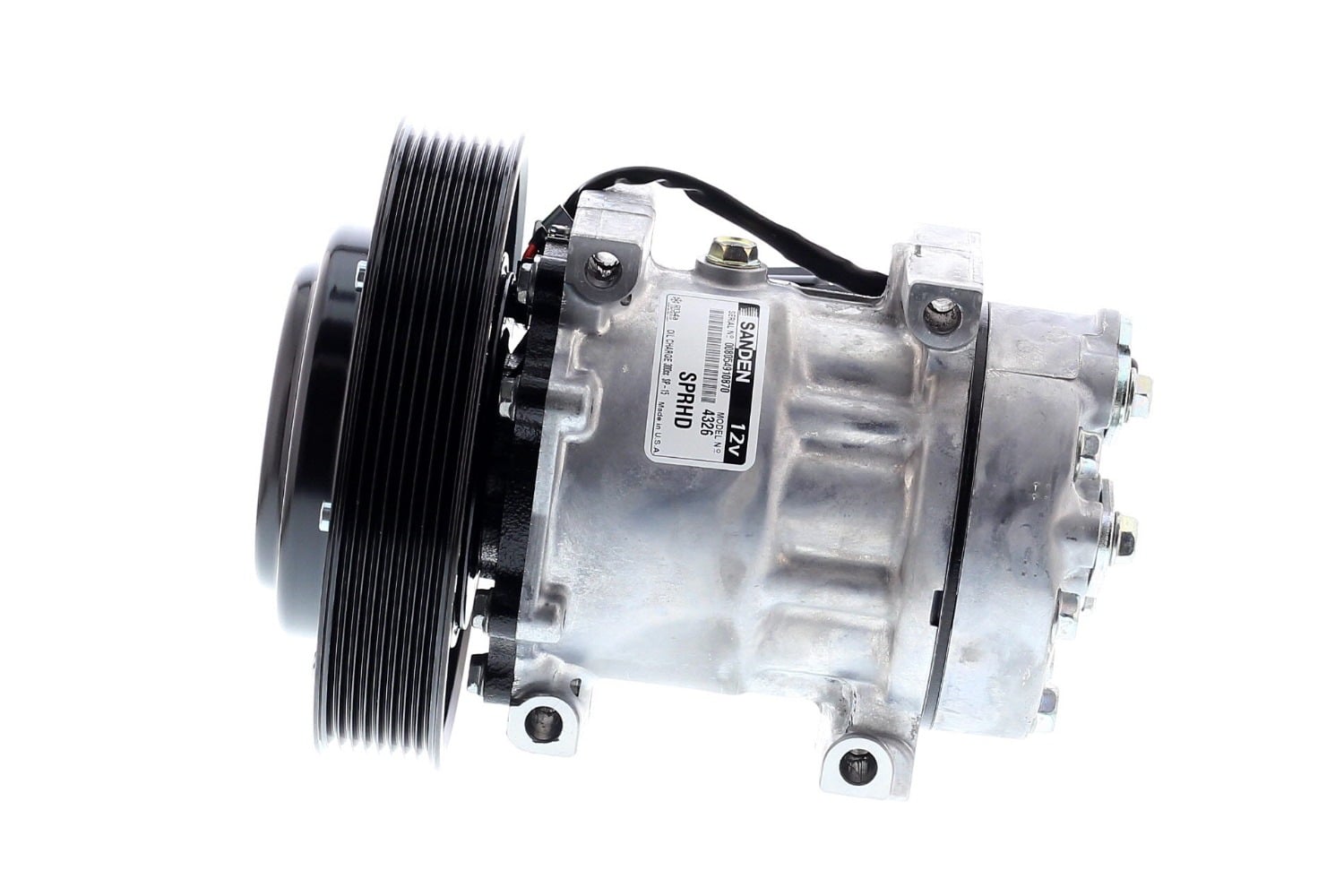COMPRESOR DE AC AMERICAN AIR SD7H15SHD 8PK 12V 180MM M. D. TAPA WV 4326U SANDEN - 1