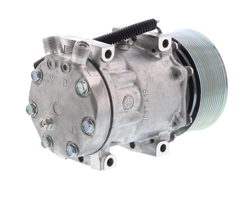 COMPRESOR DE AC 7H15 10PK 12V 119MM LARGO MONTAJE DIRECTO TAPA JD 4405 SANDEN - 4