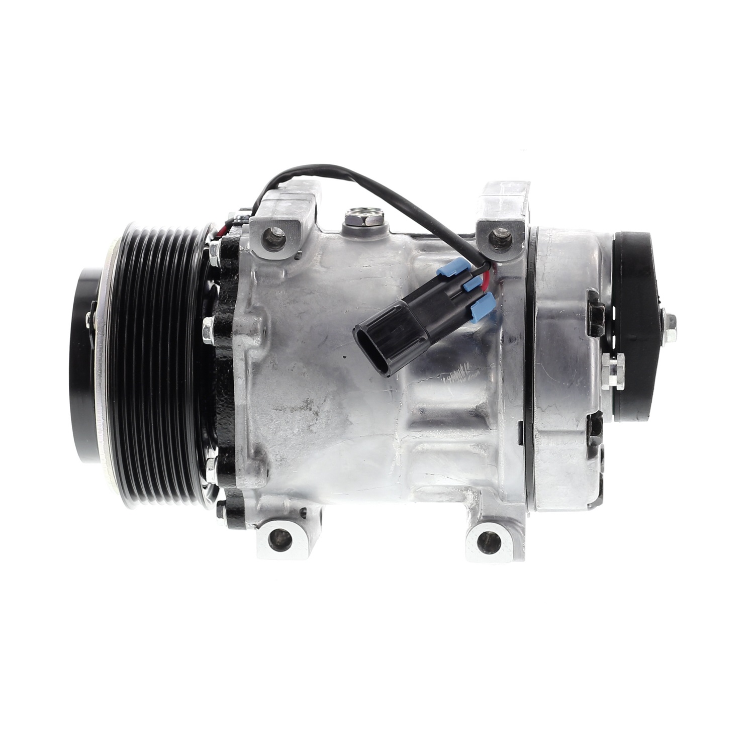 COMPRESOR DE AC AMERICAN AIR 7H15 12V 8PK 119MM LARGO MONTAJE DIRECTO TAPA GH 4417 4485 - 1