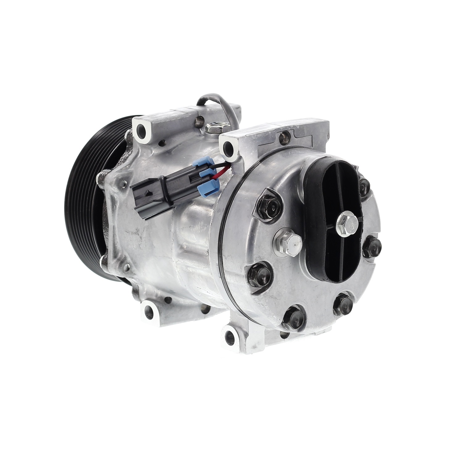 COMPRESOR DE AC AMERICAN AIR 7H15 12V 8PK 119MM LARGO MONTAJE DIRECTO TAPA GH 4417 4485 - 2