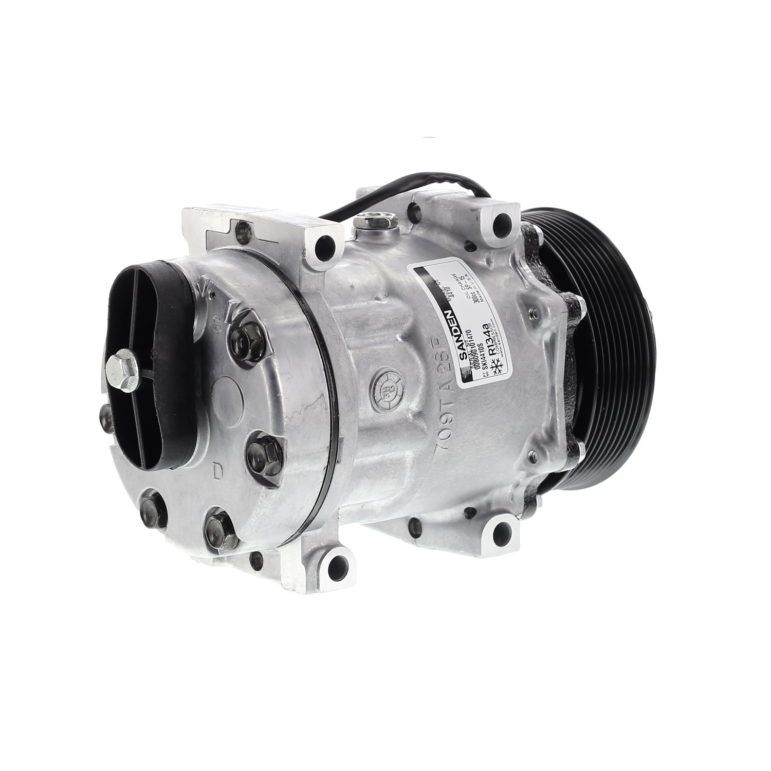 COMPRESOR DE AC AMERICAN AIR 7H15 12V 8PK 119MM LARGO MONTAJE DIRECTO TAPA GH 4417 4485 - 4