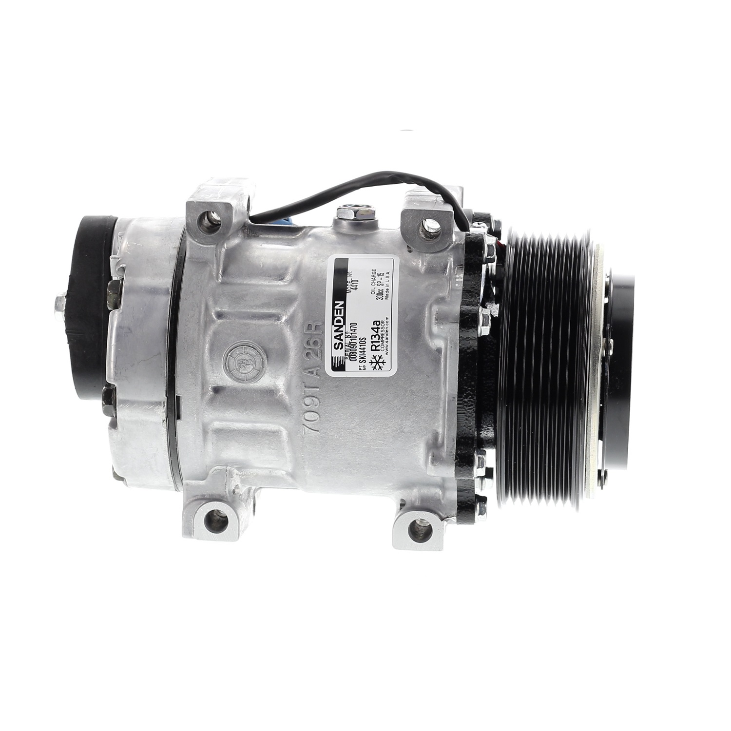 COMPRESOR DE AC AMERICAN AIR 7H15 12V 8PK 119MM LARGO MONTAJE DIRECTO TAPA GH 4417 4485 - 5