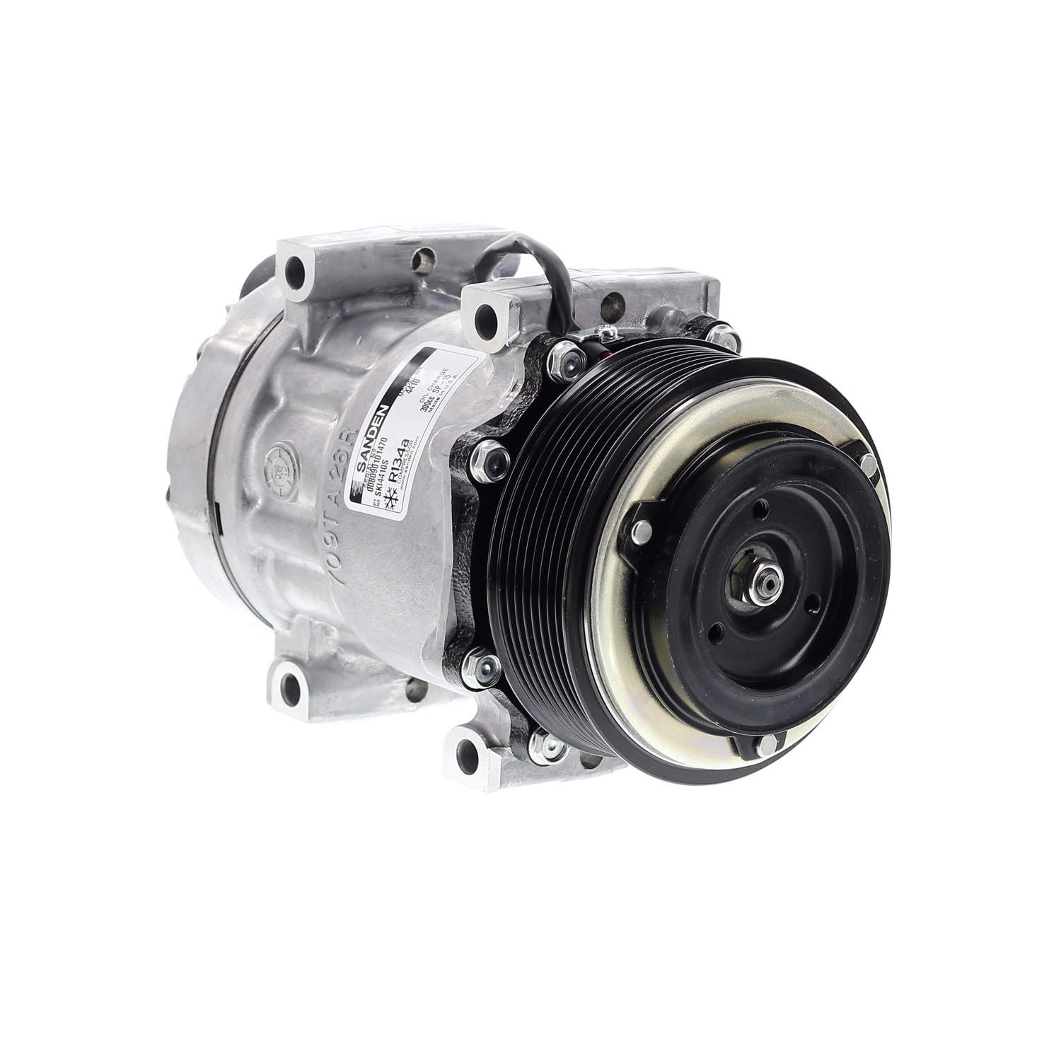 COMPRESOR DE AC AMERICAN AIR 7H15 12V 8PK 119MM LARGO MONTAJE DIRECTO TAPA GH 4417 4485 - 6