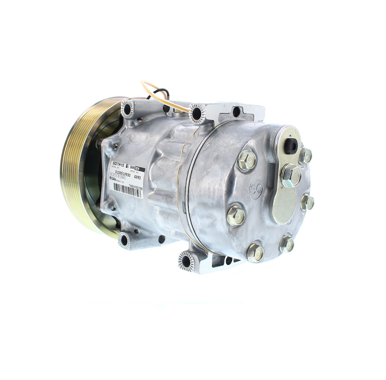 COMPRESOR DE AC AMERICAN AIR SD7H15 8PK 24V 149MM MONTAJE DIRECTO 6093 SANDEN - 2