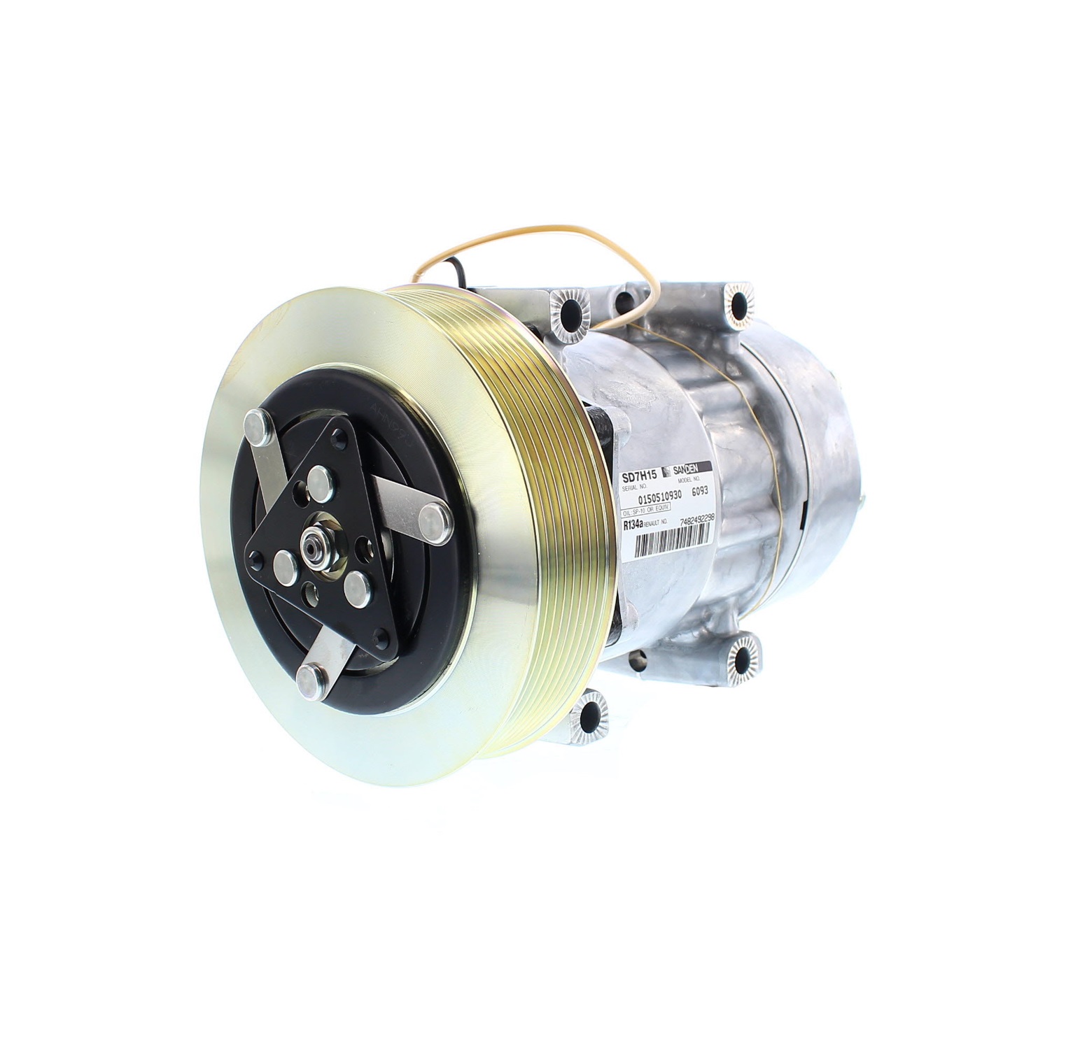 COMPRESOR DE AC AMERICAN AIR SD7H15 8PK 24V 149MM MONTAJE DIRECTO 6093 SANDEN - 8