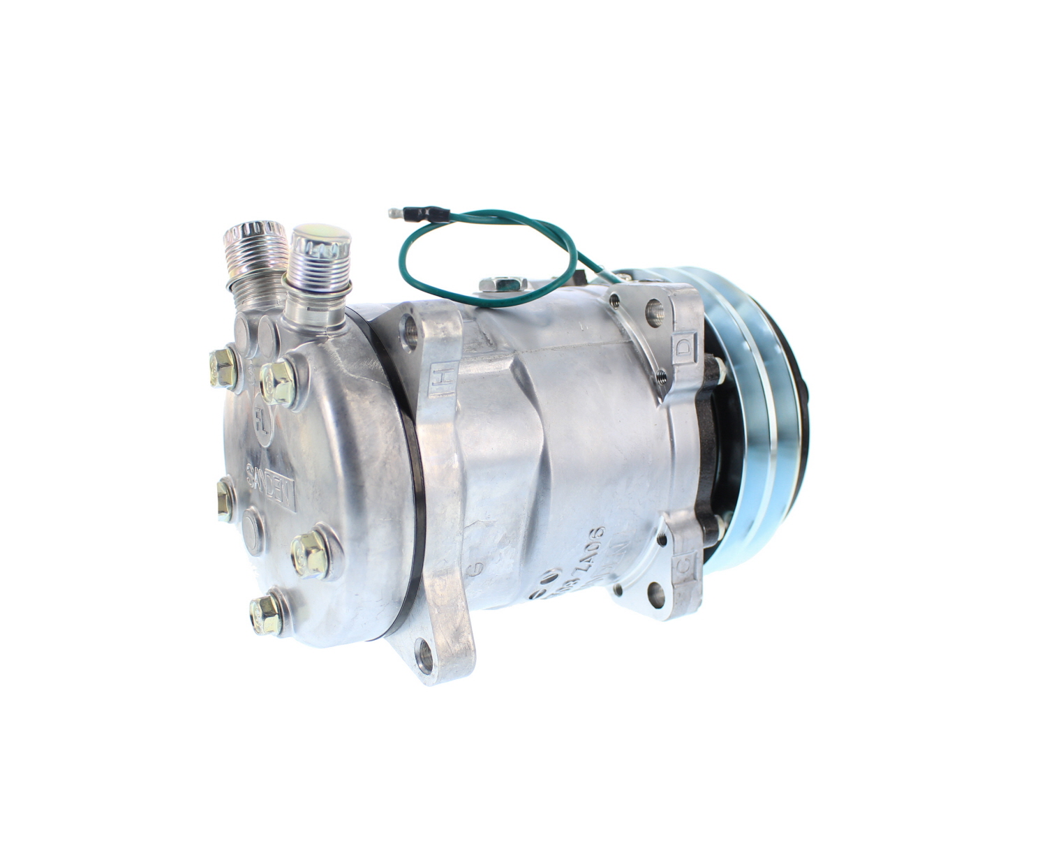 COMPRESOR DE AC SD5H14HD 2A 24V 132MM TAPA FL SALIDA VERTICAL ORING 6665 SANDEN - 4
