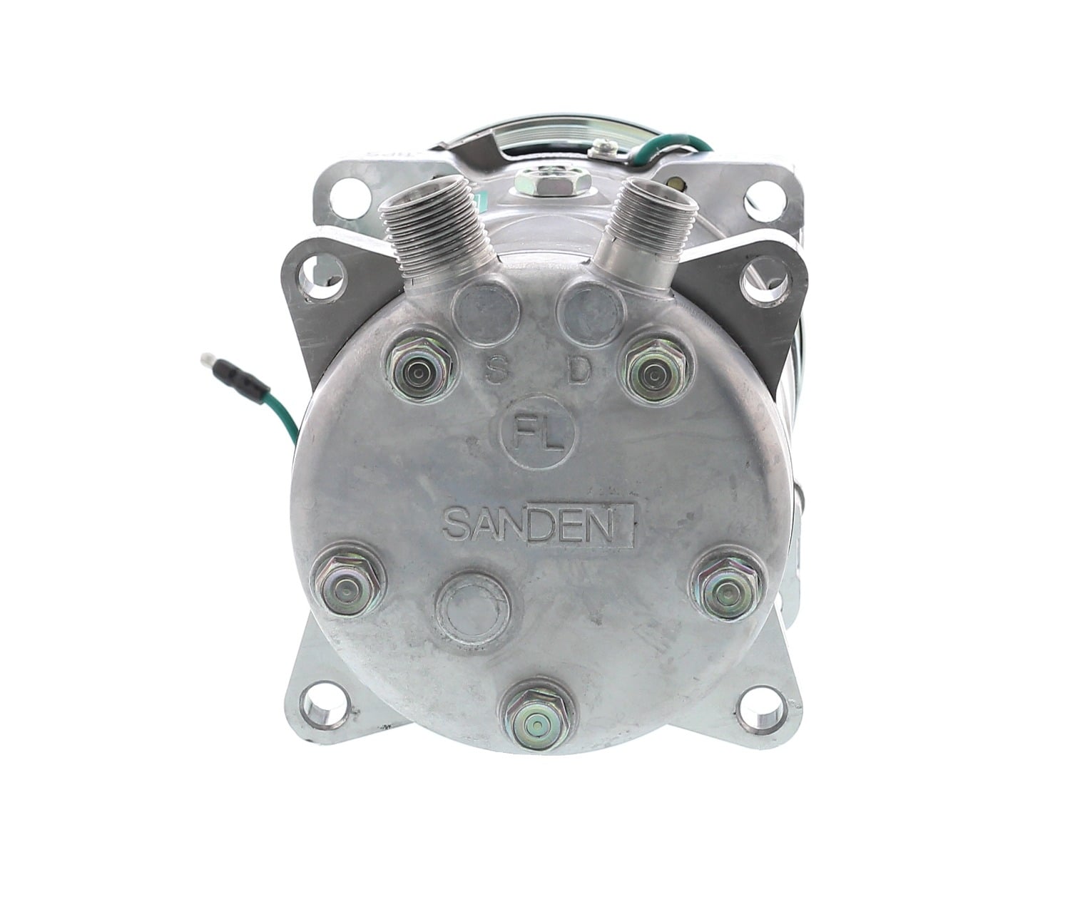COMPRESOR DE AC AMERICAN AIR 5H14 8PK 24V 119MM MONTAJE OREJAS TAPA FL 6697 SANDEN - 3