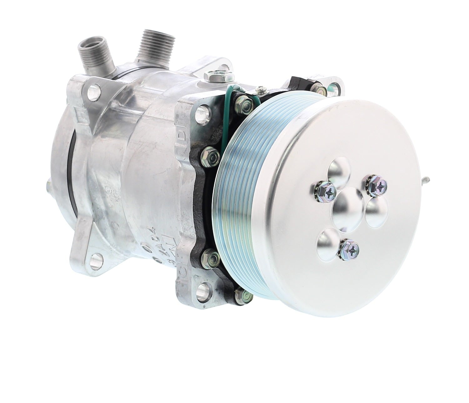 COMPRESOR DE AC AMERICAN AIR 5H14 8PK 24V 119MM MONTAJE OREJAS TAPA FL 6697 SANDEN - 6