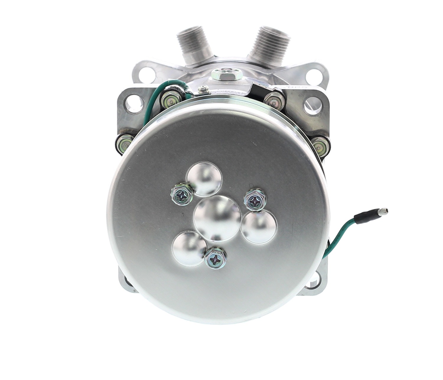 COMPRESOR DE AC AMERICAN AIR 5H14 8PK 24V 119MM MONTAJE OREJAS TAPA FL 6697 SANDEN - 7
