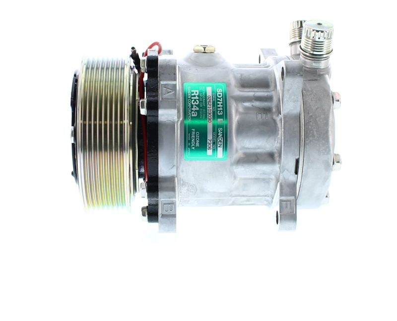 COMPRESOR DE AC 7H13 8PK 12V 119MM MONTAJE OREJAS TAPA JE 7306 SANDEN - 1