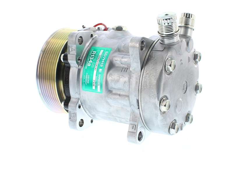 COMPRESOR DE AC 7H13 8PK 12V 119MM MONTAJE OREJAS TAPA JE 7306 SANDEN - 2