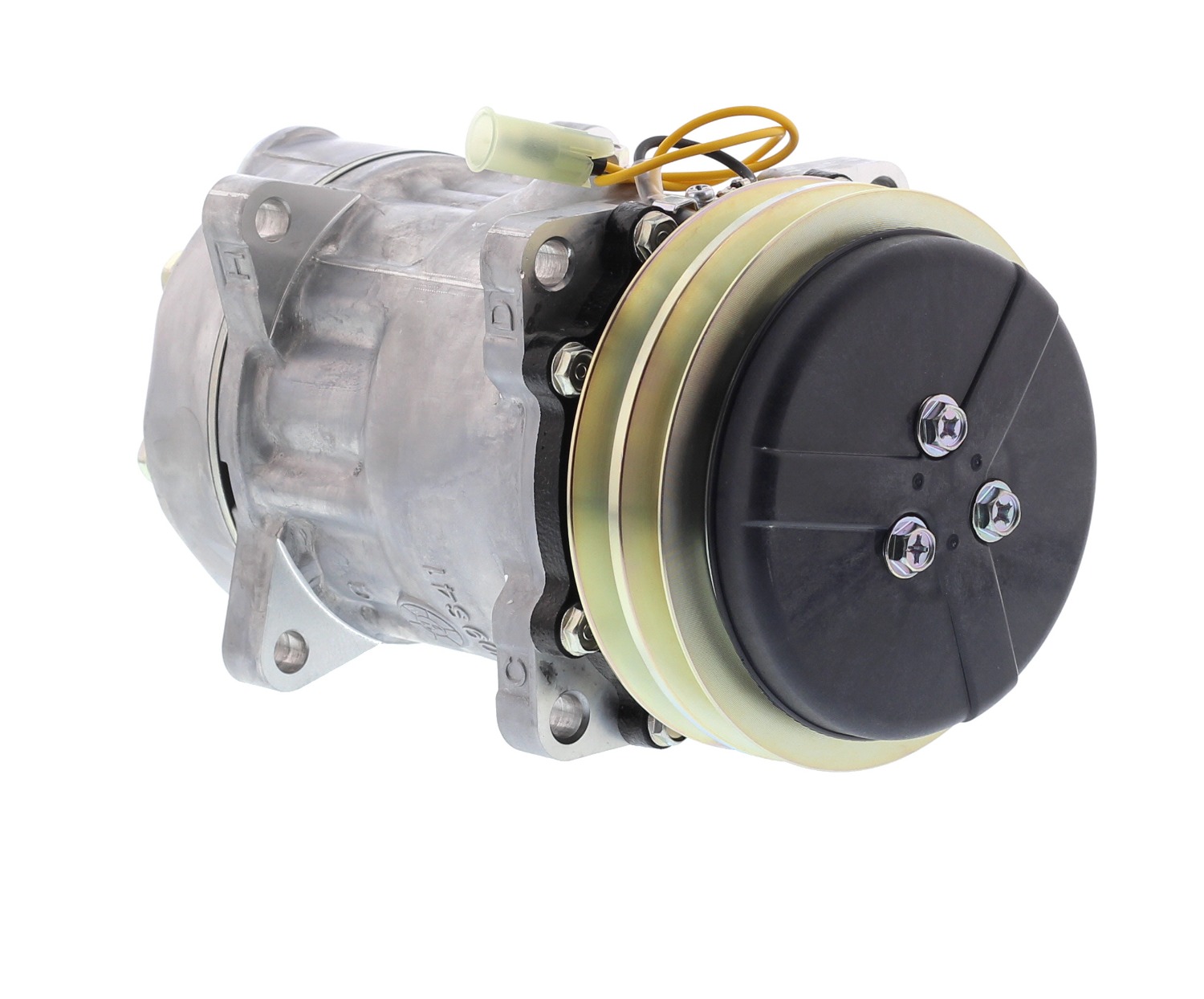 COMPRESOR DE AC AMERICAN AIR 7H15 2A 24V 132MM M.O COBERTOR PLASTICO TAPA WZ U6035 8045 8243 SANDEN - 6