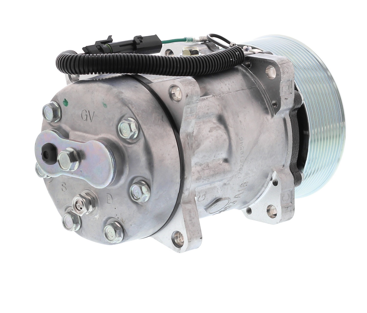 COMPRESOR DE AC AMERICAN AIR SD7H15 10PK 12V 125MM FLX7 M. OREJAS TAPA GV 4872 SANDEN - 4