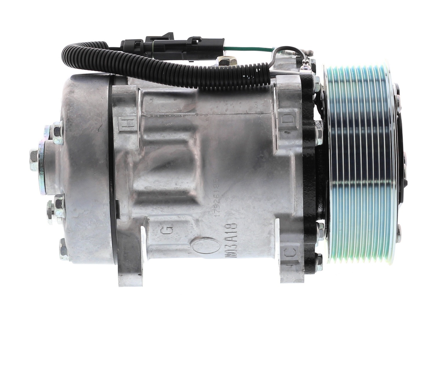 COMPRESOR DE AC AMERICAN AIR SD7H15 10PK 12V 125MM FLX7 M. OREJAS TAPA GV 4872 SANDEN - 5