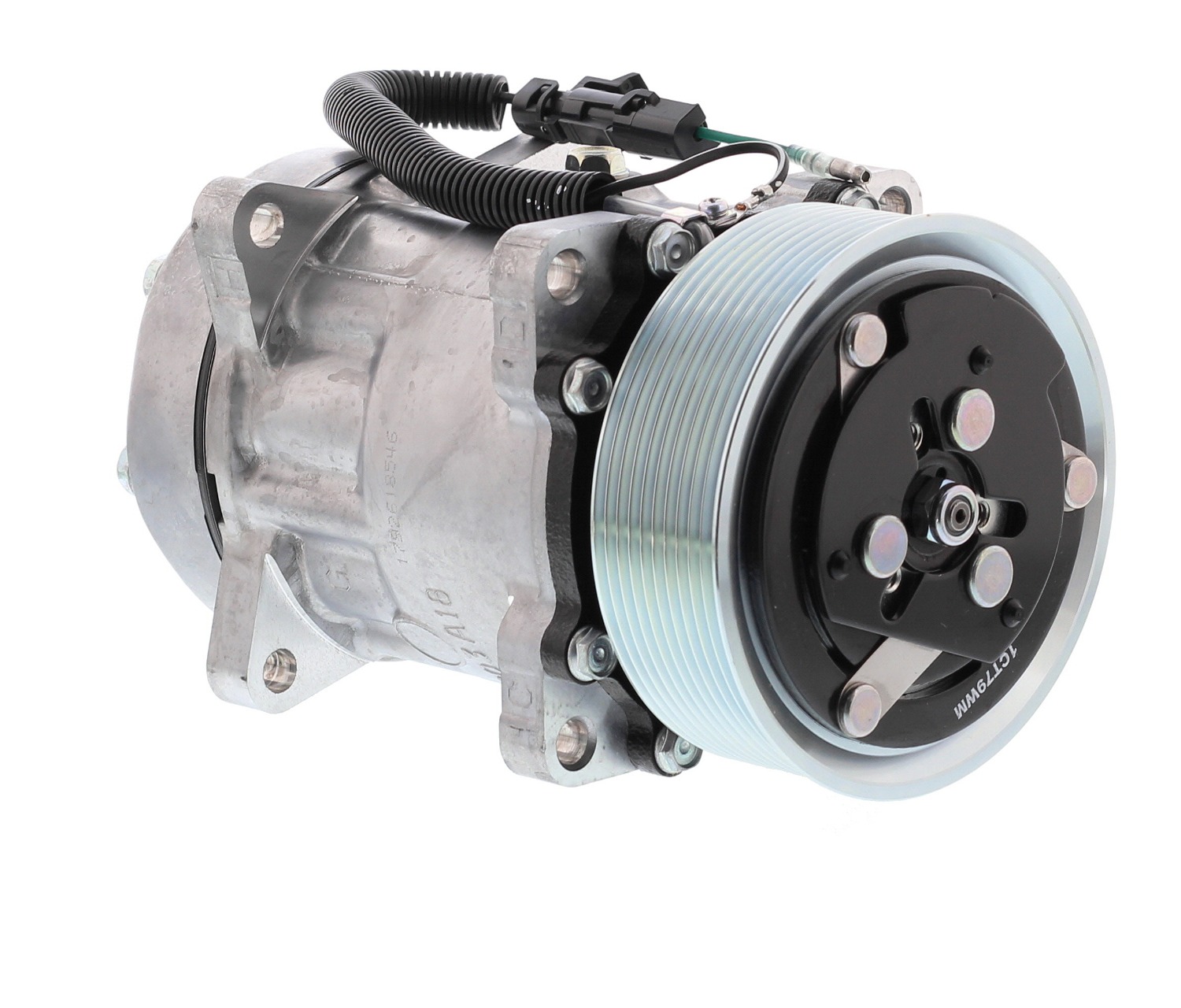 COMPRESOR DE AC AMERICAN AIR SD7H15 10PK 12V 125MM FLX7 M. OREJAS TAPA GV 4872 SANDEN - 6