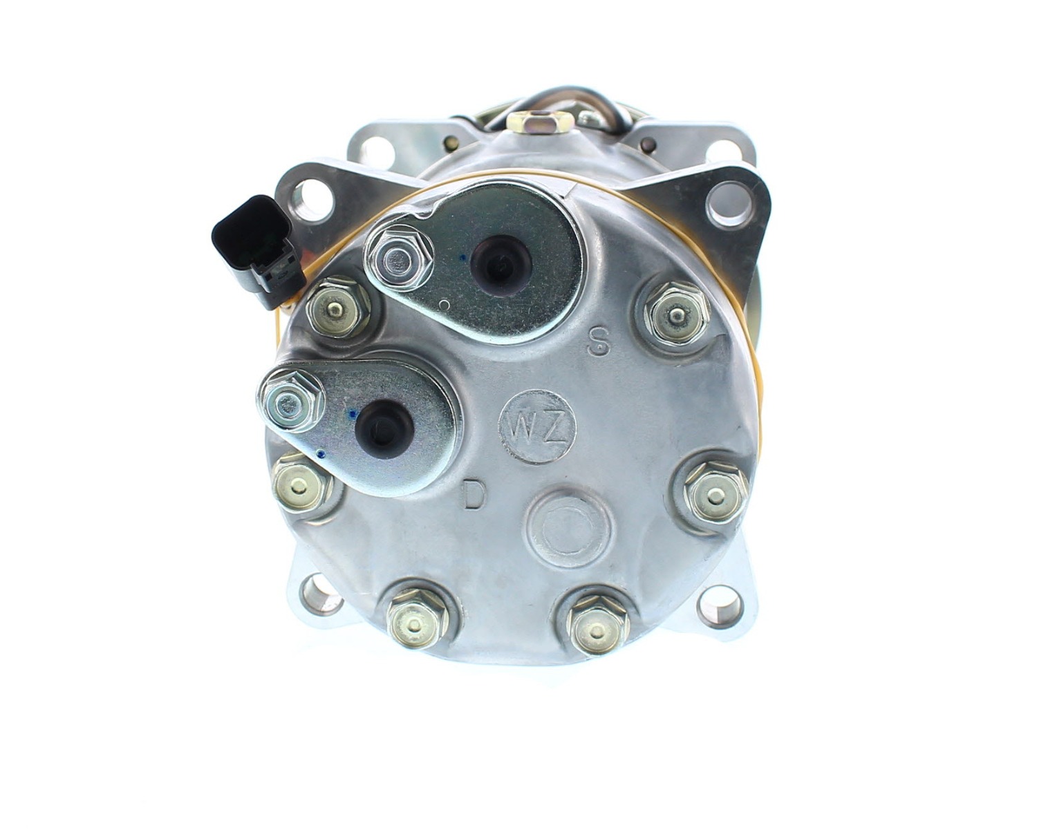 COMPRESOR DE AC AMERICAN AIR SD7H15 2A 12V 135MM MONTAJE OREJAS TAPA WV 6036 SANDEN - 3