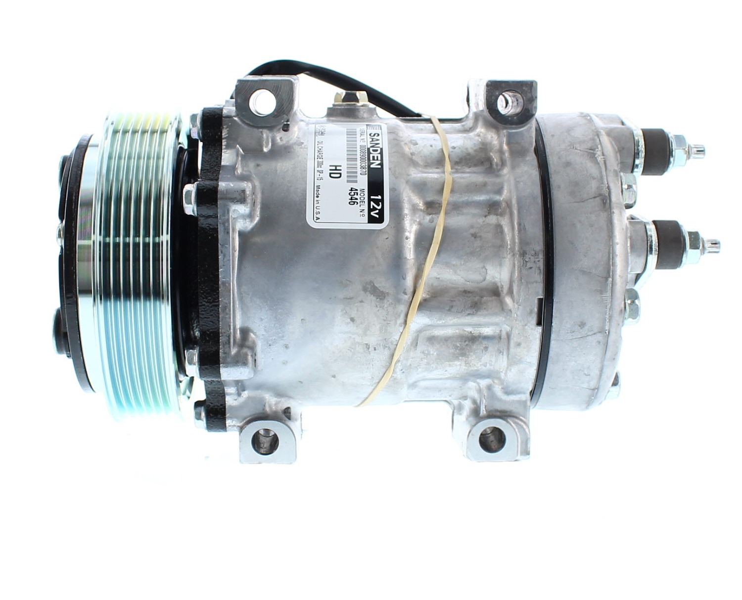 COMPRESOR DE AC AMERICAN AIR 7H15 6PK 12V 125MM TAPA GWA 4815 4304 4546 SANDEN - 1