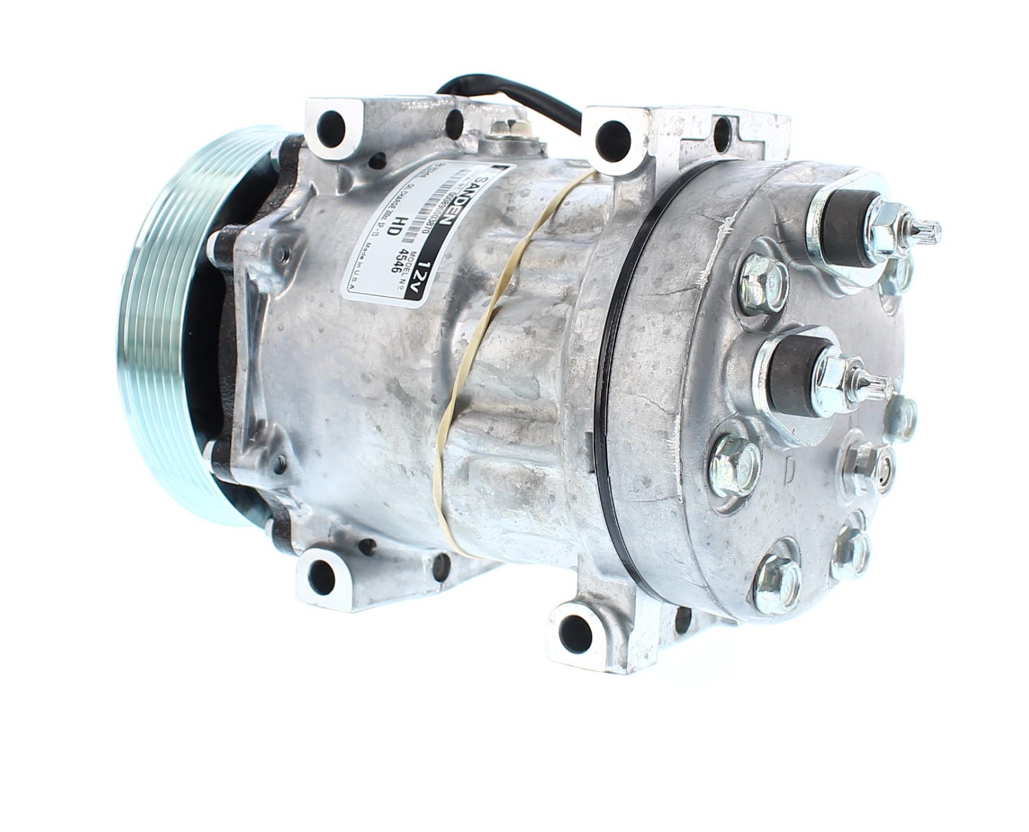 COMPRESOR DE AC AMERICAN AIR 7H15 6PK 12V 125MM TAPA GWA 4815 4304 4546 SANDEN - 2
