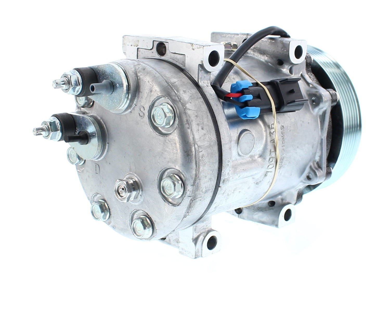 COMPRESOR DE AC AMERICAN AIR 7H15 6PK 12V 125MM TAPA GWA 4815 4304 4546 SANDEN - 4