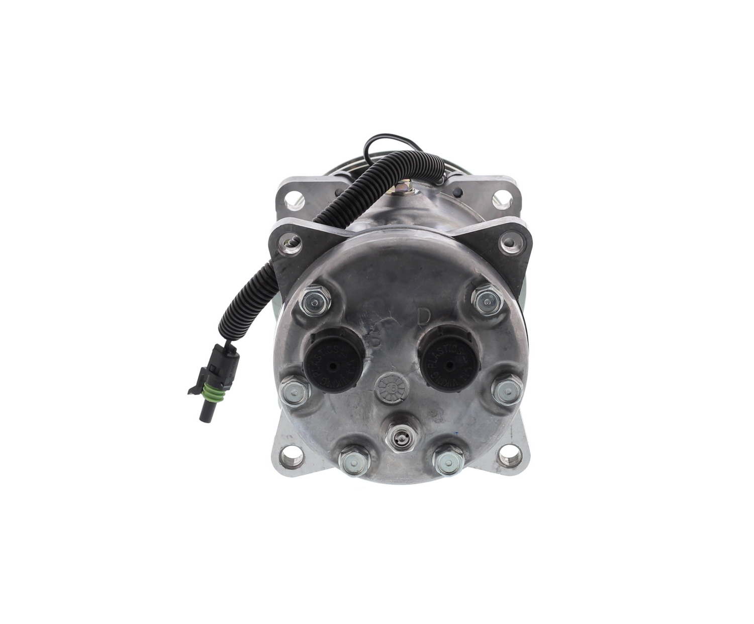 COMPRESOR DE AC AMERICAN AIR SD7H15 2A 12V 132MM MONTAJE OREJAS TAPA MJ 4646 SANDEN - 3