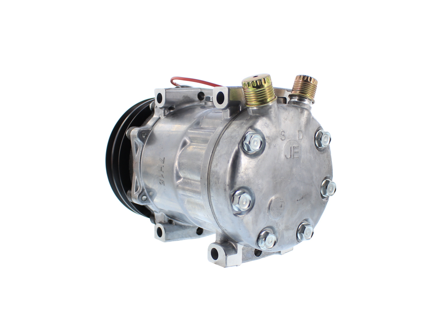 COMPRESOR DE AC AMERICAN AIR 7H15 2A 12V 132MM TAPA JD (M) 4626 - 2