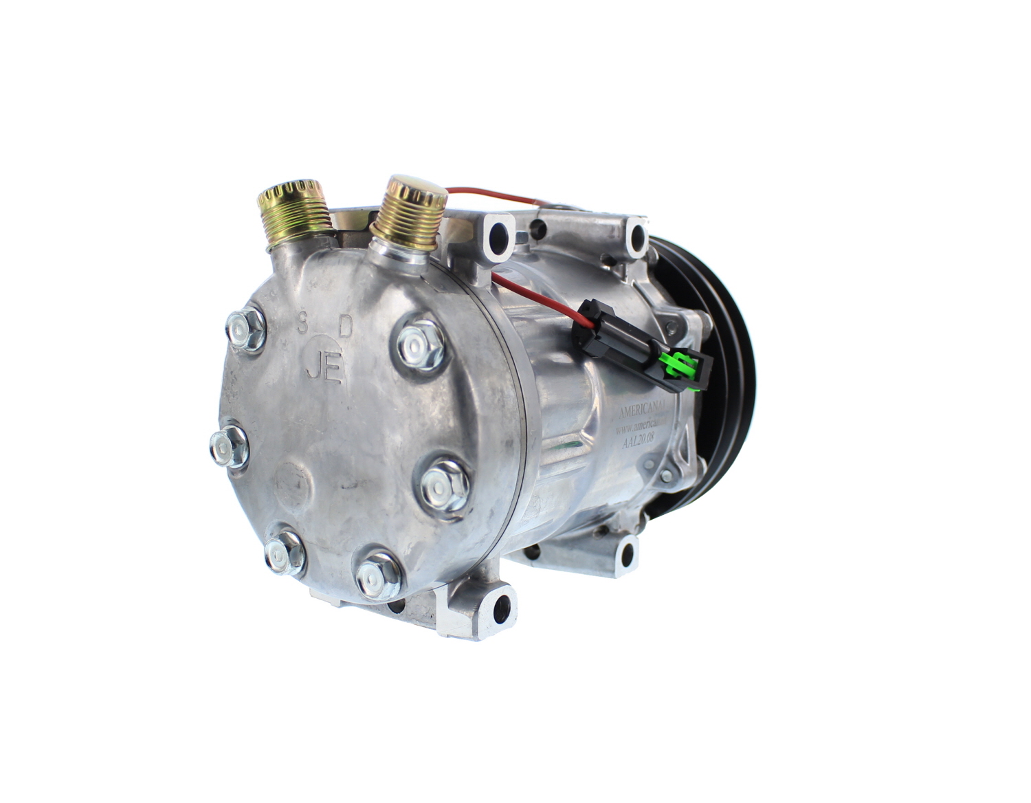 COMPRESOR DE AC AMERICAN AIR 7H15 2A 12V 132MM TAPA JD (M) 4626 - 4
