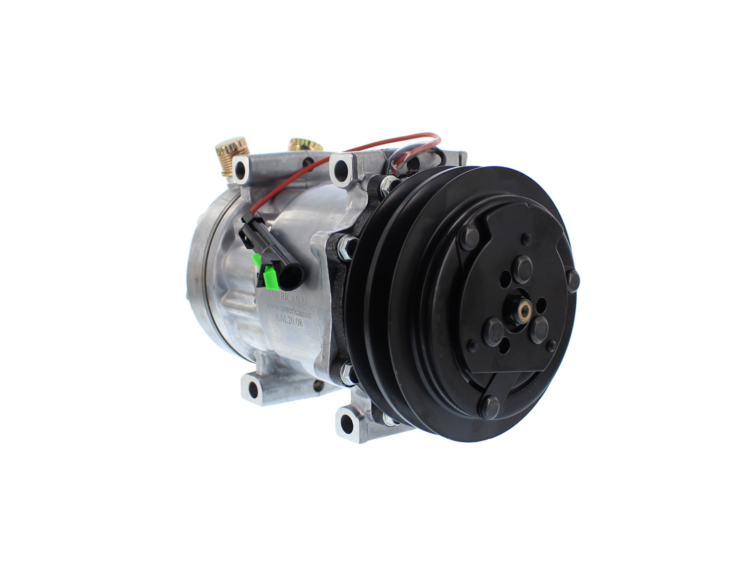COMPRESOR DE AC AMERICAN AIR 7H15 2A 12V 132MM TAPA JD (M) 4626 - 6
