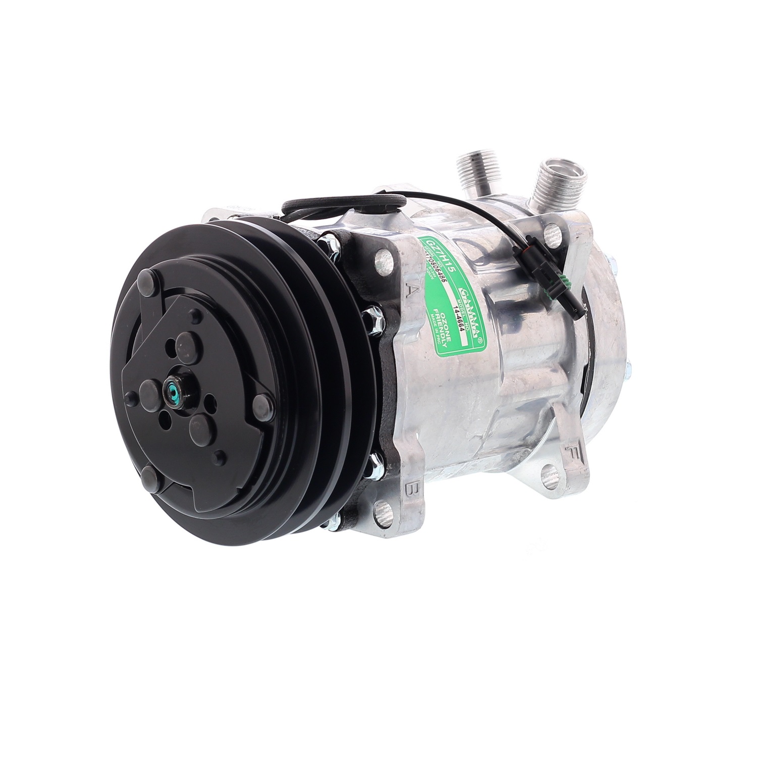 COMPRESOR DE AC AMERICAN AIR SD7H15 2A 12V 132MMTAPA JD (AM-SSB)8024 4664 - 8