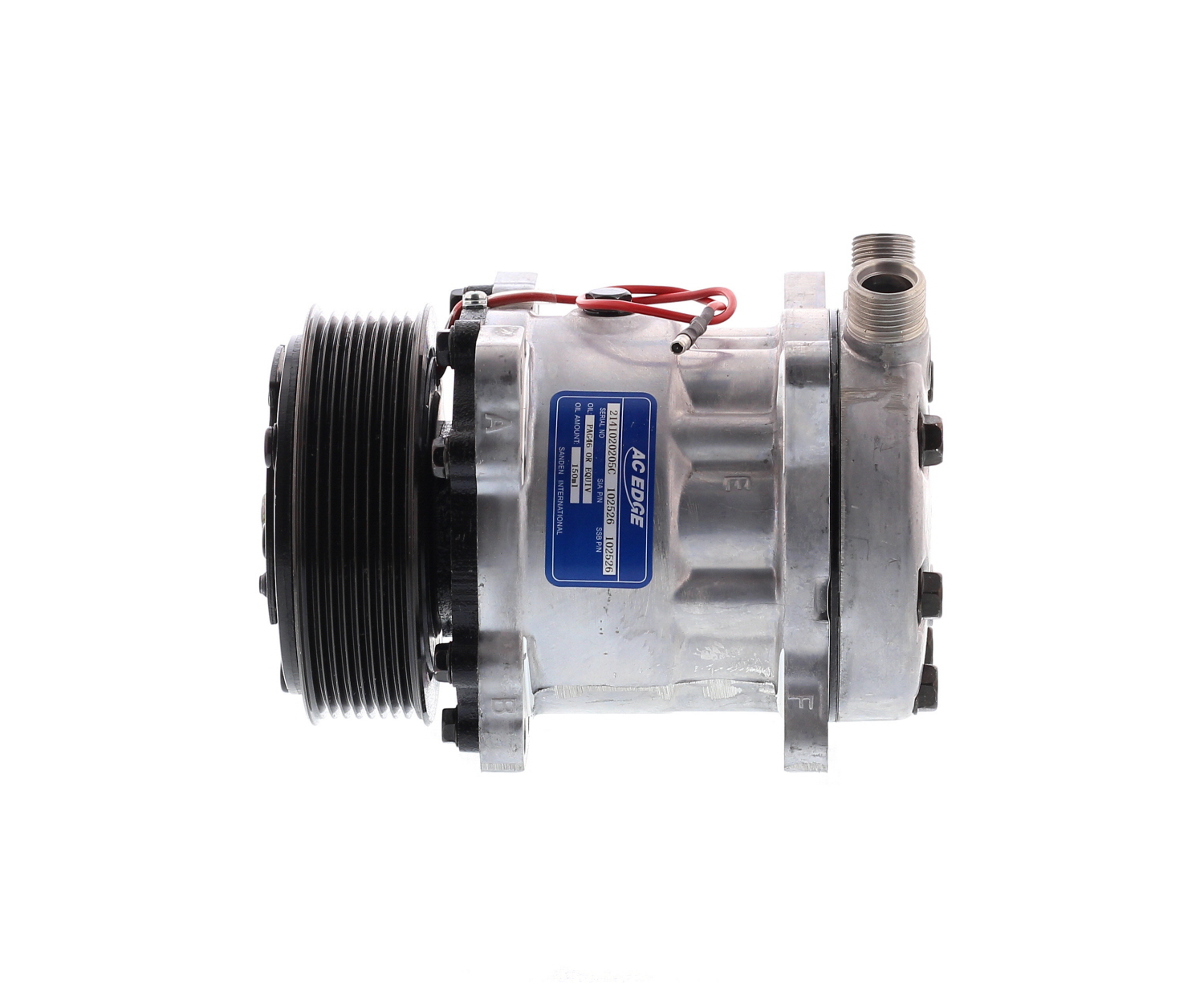 COMPRESOR DE AC AMERICAN AIR 7H13 8PK 12V 119MM TAPA JE (AM) 7306 - 1
