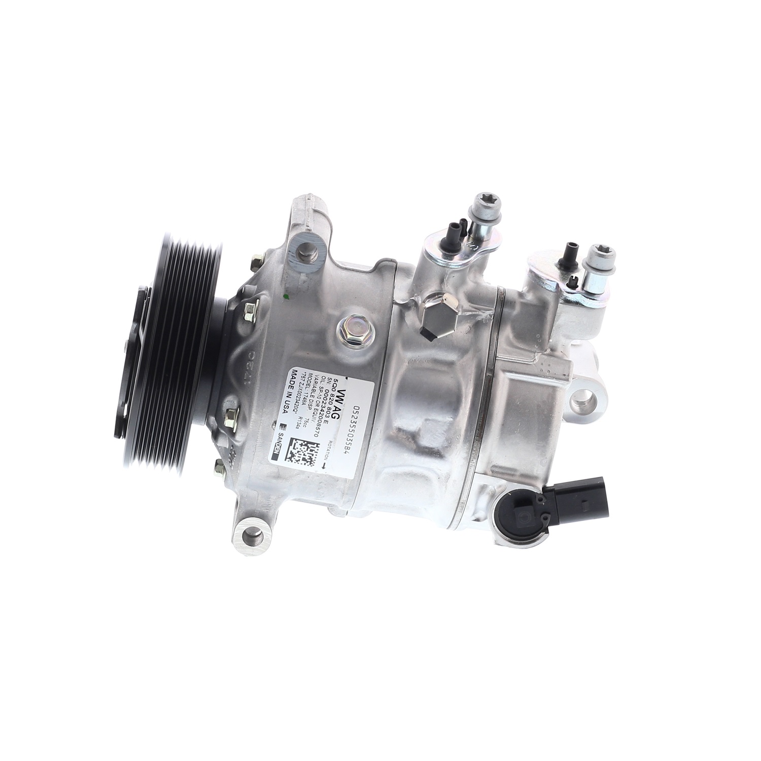 COMPRESOR DE AC AMERICAN AIR PXE14 6PK 12V 110MM PARA VOLKSWAGEN GOLF 1748 SANDEN - 1