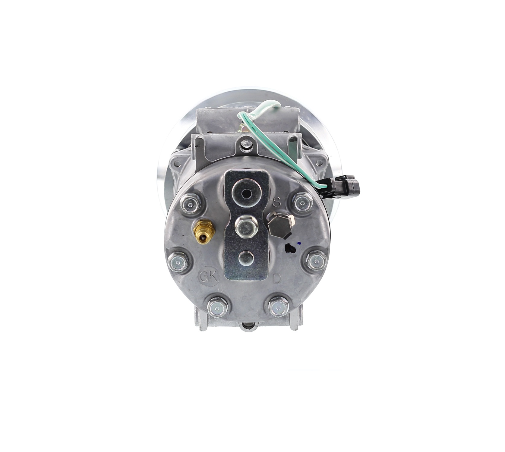COMPRESOR DE AC AMERICAN AIR 7H15 8PK 24V 133MM POLEA MINERA TAPA GK 4769 4301 SANDEN - 3