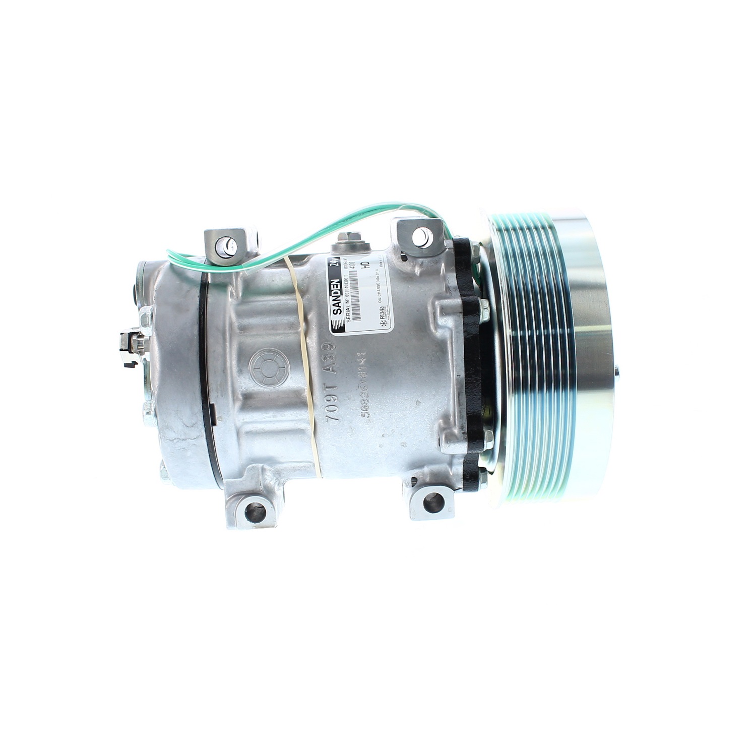 COMPRESOR DE AC AMERICAN AIR SD7H15SHD 8PK 24V 152MM MONTAJE DIRECTO TAPA GK 4840 4302 SANDEN - 5