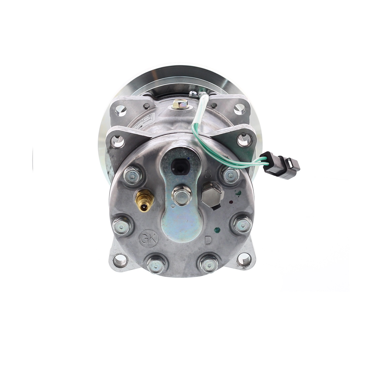 COMPRESOR DE AC AMERICAN AIR SD7H15HD 8PK 24V 132MM MONTAJE OREJAS TAPA GK 4487 4726 SANDEN - 3