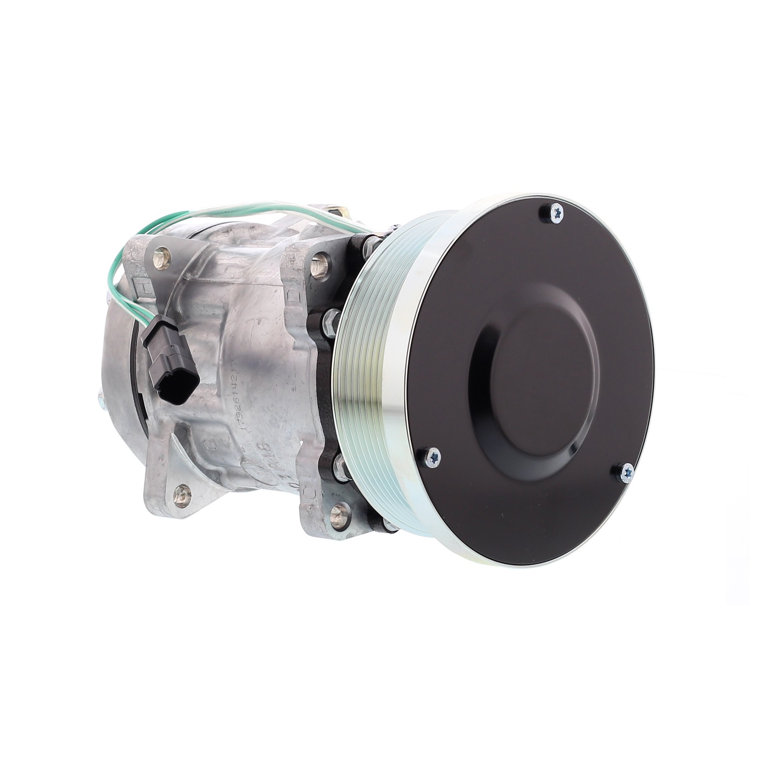 COMPRESOR DE AC AMERICAN AIR SD7H15HD 8PK 24V 132MM MONTAJE OREJAS TAPA GK 4487 4726 SANDEN - 6