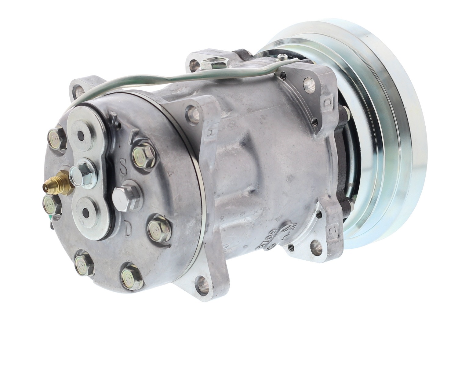 COMPRESOR DE AC AMERICAN AIR 7H15SHD 1A 24V 138MM MONTAJE OREJAS TAPA GK 4479 4468 4604 8107 SANDEN - 4