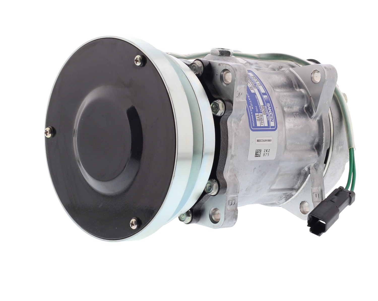 COMPRESOR DE AC AMERICAN AIR 7H15SHD 1A 24V 138MM MONTAJE OREJAS TAPA GK 4479 4468 4604 8107 SANDEN - 8