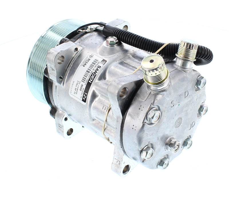 COMPRESOR DE AC SD7H15HD 8PK 12V 119MM MONTAJE OREJAS TAPA JDA 4660 SANDEN - 2