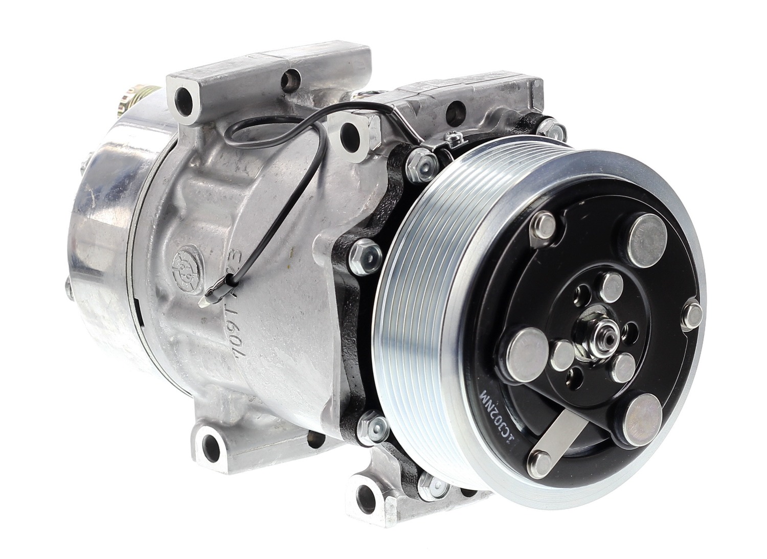 COMPRESOR DE AC AMERICAN AIR SD7H15 8PK 12V 119MM MONTAJE DIRECTO TAPA KC U4666 SANDEN - 6